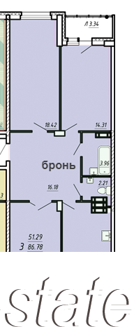 Купить квартиру за 3 500 000 рублей на Ул. бехтеева с.с., д. новый