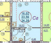 1-комн, 24 кв м, этаж 16/19 мкр. Закаменский,7 стр