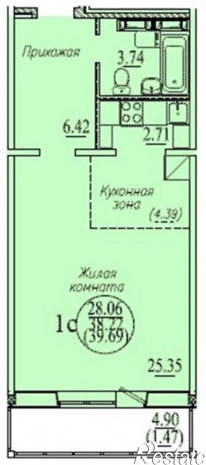 Студия ул. Бронная,37/2