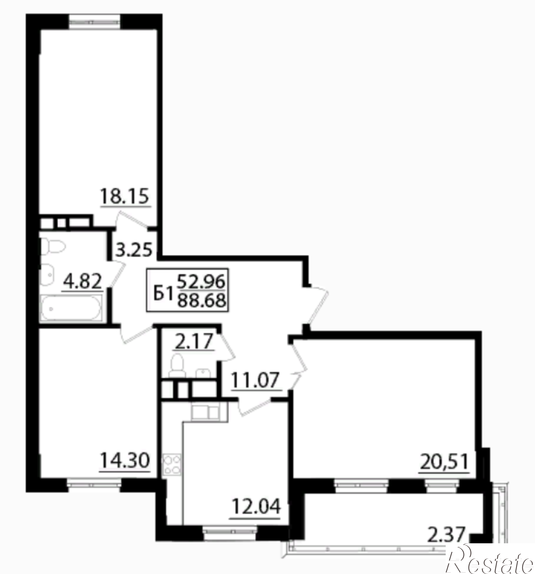 Купить квартиру за 6 243 070 рублей на Дорожная, дом 1.1