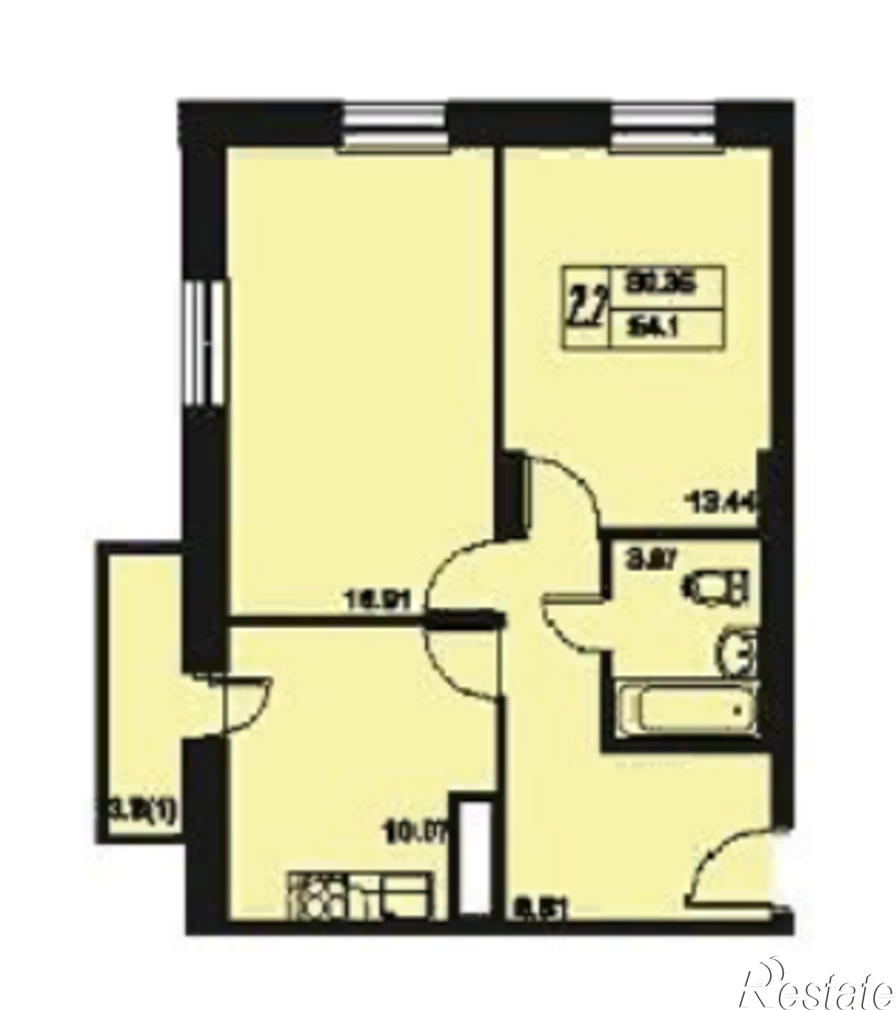 Купить квартиру за 3 341 800 рублей на Юбилейная, дом 1.2
