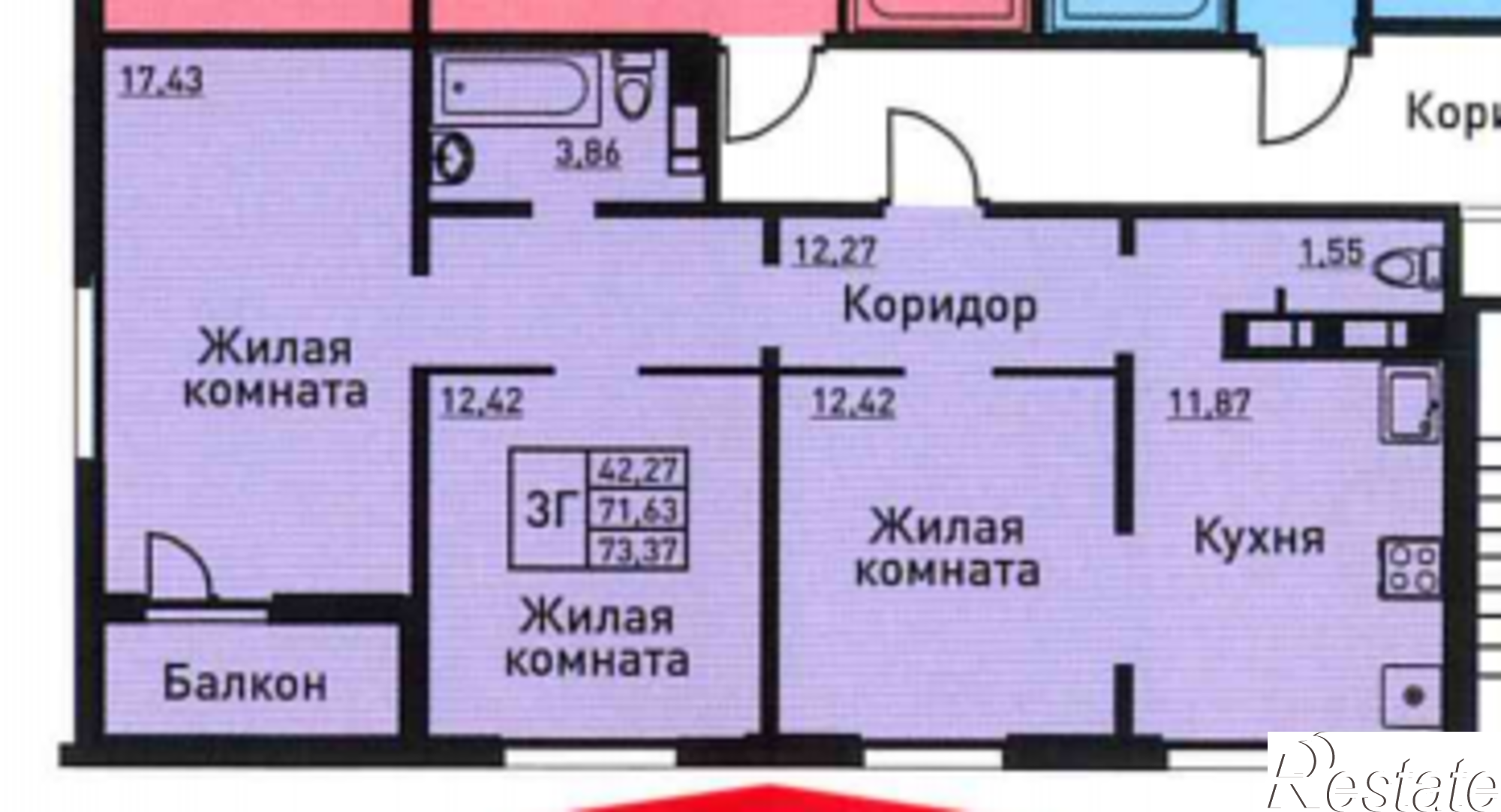 Купить квартиру за 4 108 720 рублей на Натана Рахлина, дом 20-2