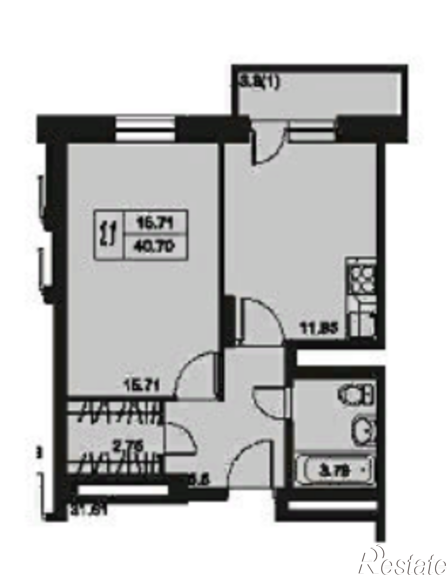 Купить квартиру за 2 523 400 рублей на Юбилейная, дом 1.2