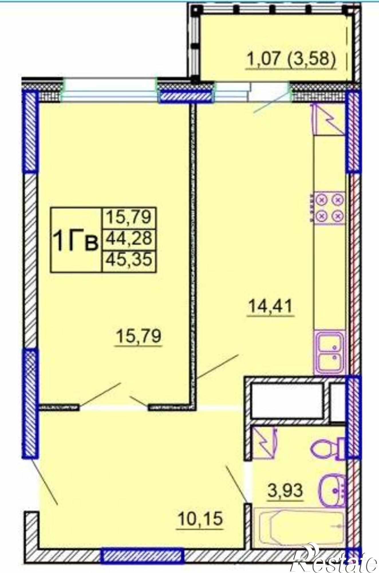 Купить квартиру за 2 448 900 рублей на Усады, Счастливая, дом 8