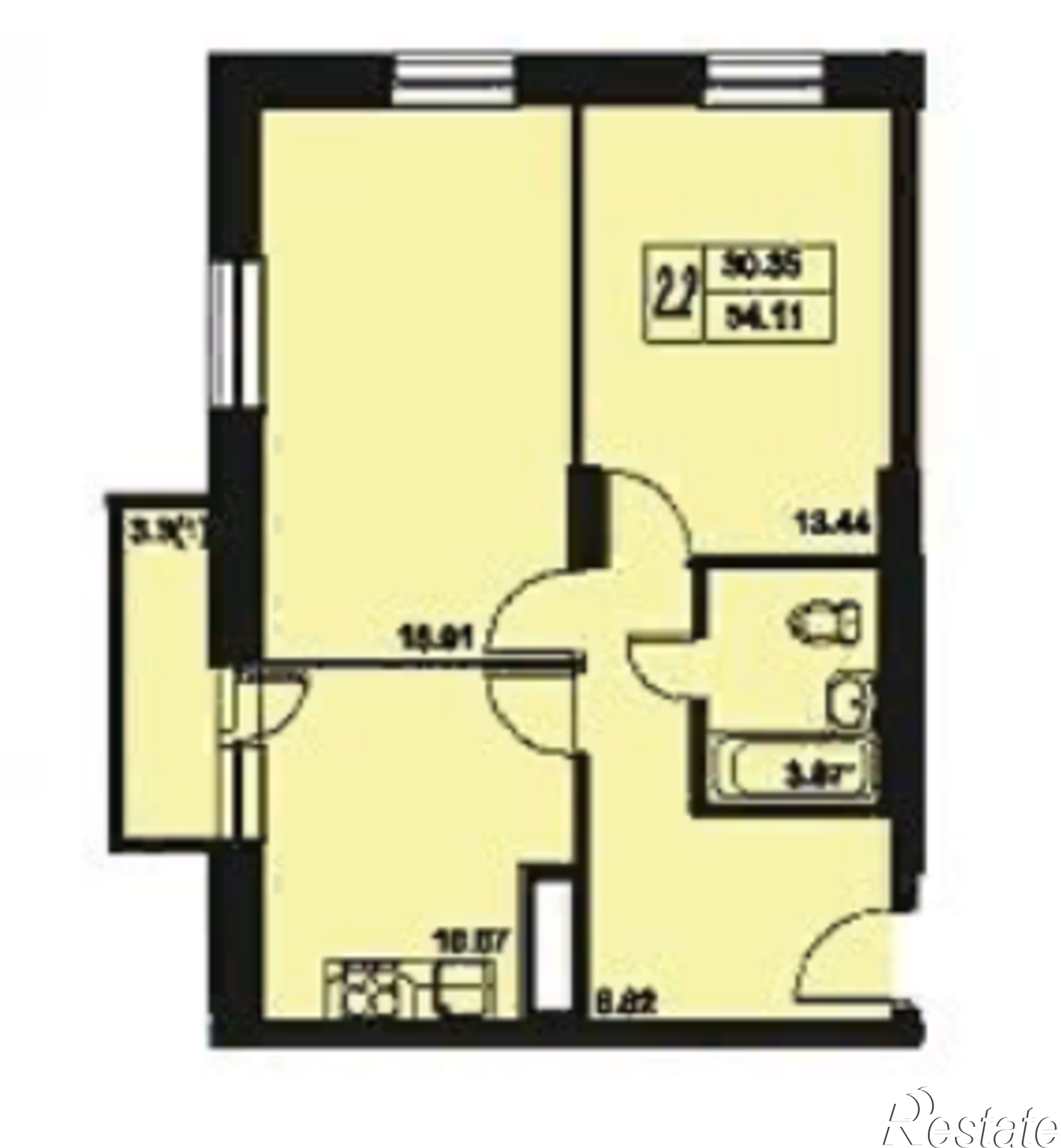 Купить квартиру за 2 867 480 рублей на Юбилейная, дом 1.1