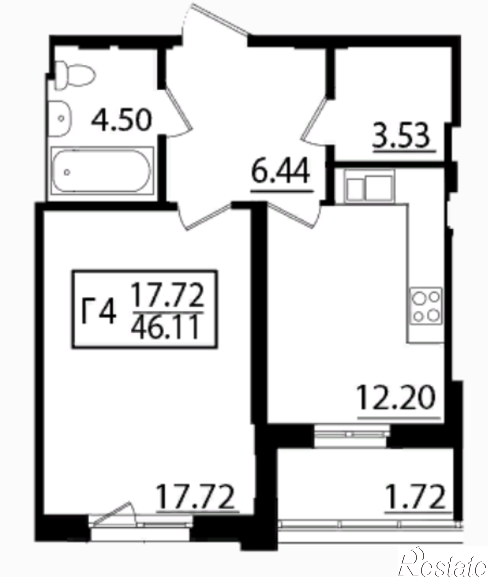 Купить квартиру за 3 057 090 рублей на Дорожная, дом 1.2