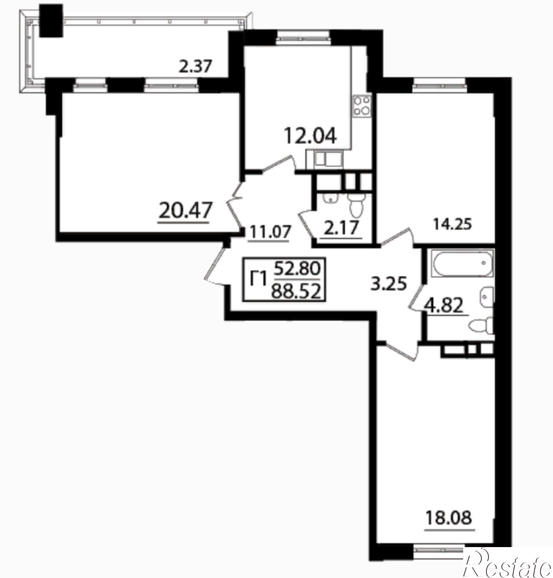 Купить квартиру за 6 240 660 рублей на Дорожная, дом 1.1