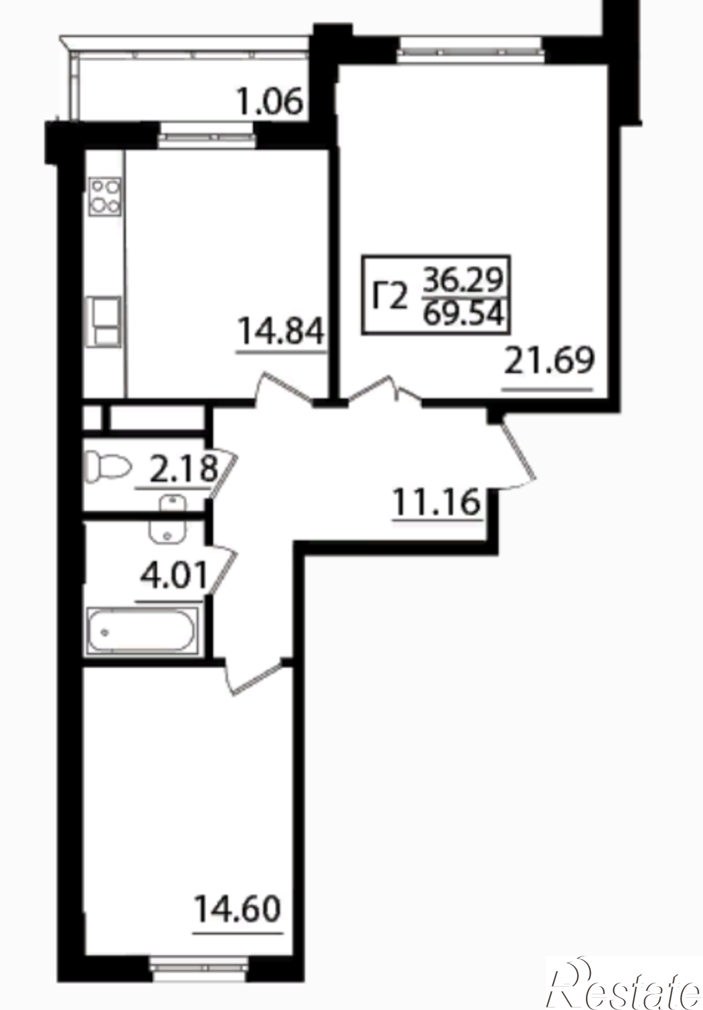 Купить квартиру за 4 387 970 рублей на Дорожная, дом 1.1
