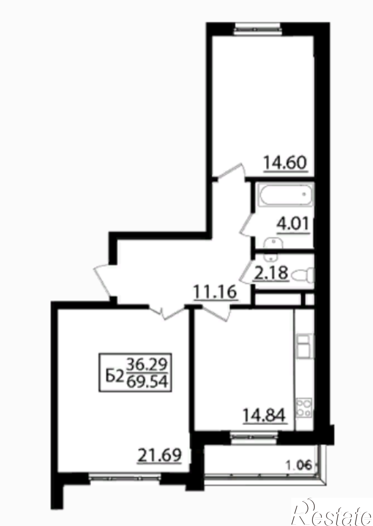 Купить квартиру за 4 568 780 рублей на Дорожная, дом 1.1