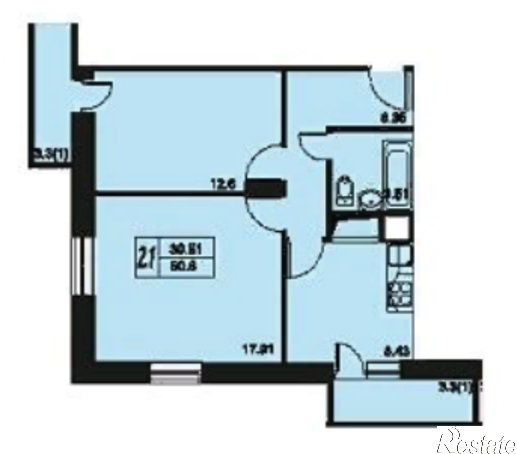 Купить квартиру за 2 707 640 рублей на Юбилейная, дом 1.1