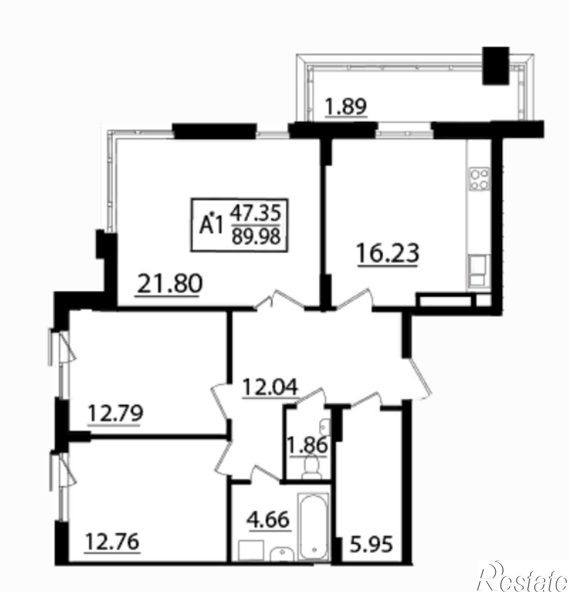 Купить квартиру за 5 785 710 рублей на Дорожная, дом 1.2