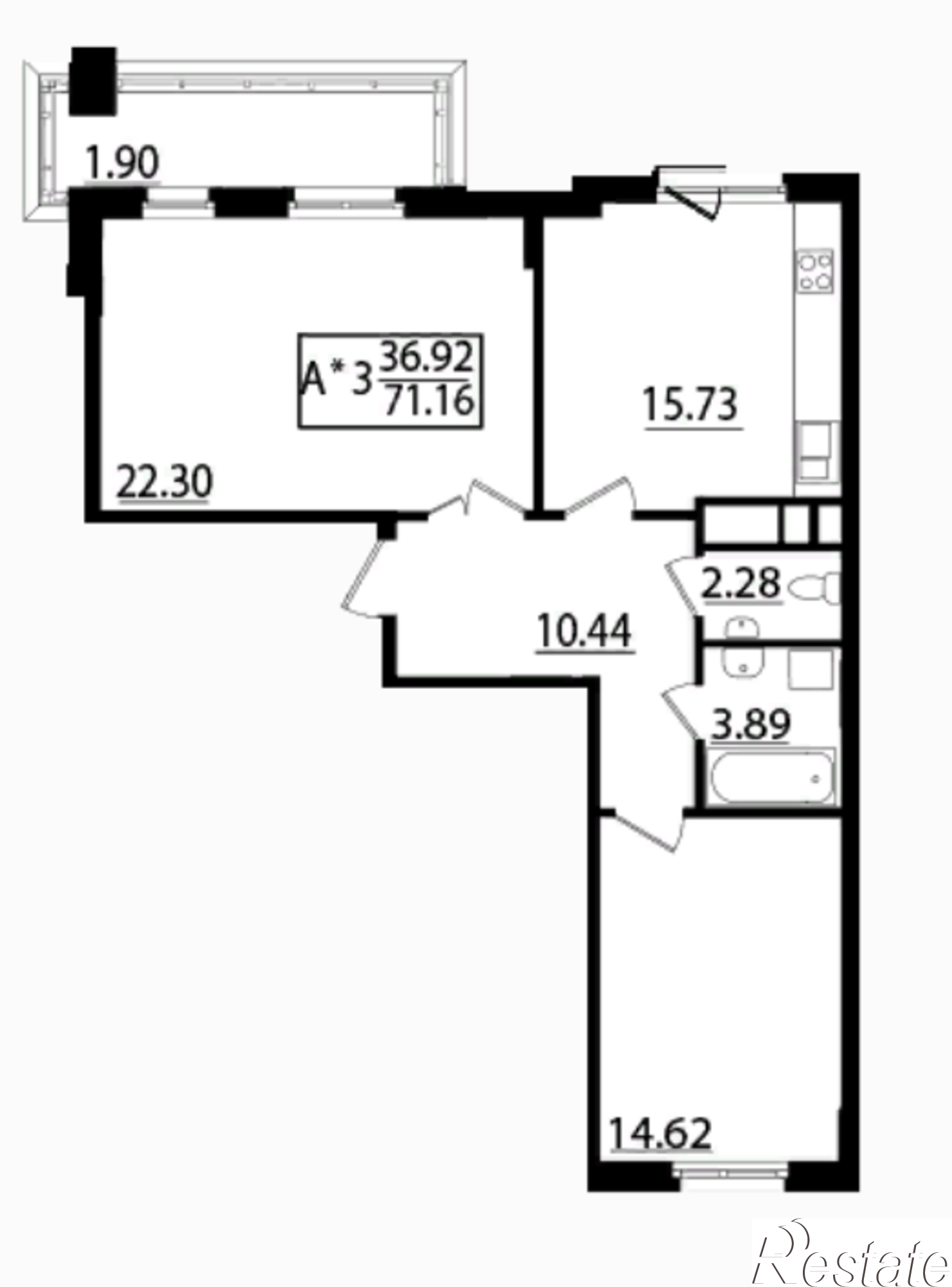 Купить квартиру за 4 468 850 рублей на Дорожная, дом 1.2