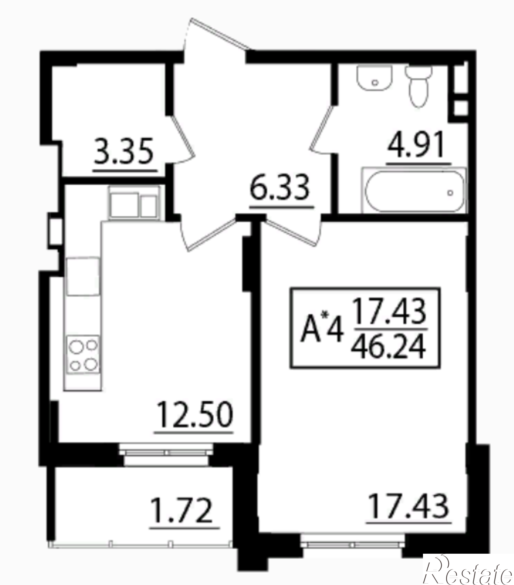 Купить квартиру за 2 977 860 рублей на Дорожная, дом 1.2