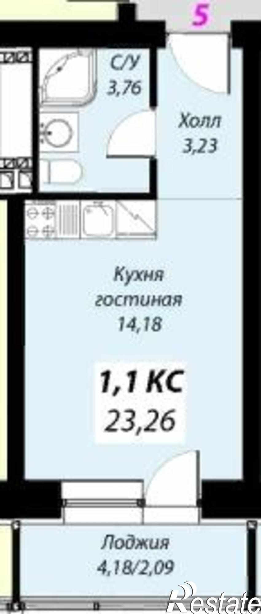 Купить студию за 950 000 рублей на Куюки, Молодежная, д.29