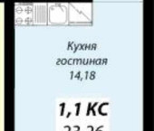 1-комн, 23.26 кв м, этаж 4/4 Куюки, Молодежная, д.29
