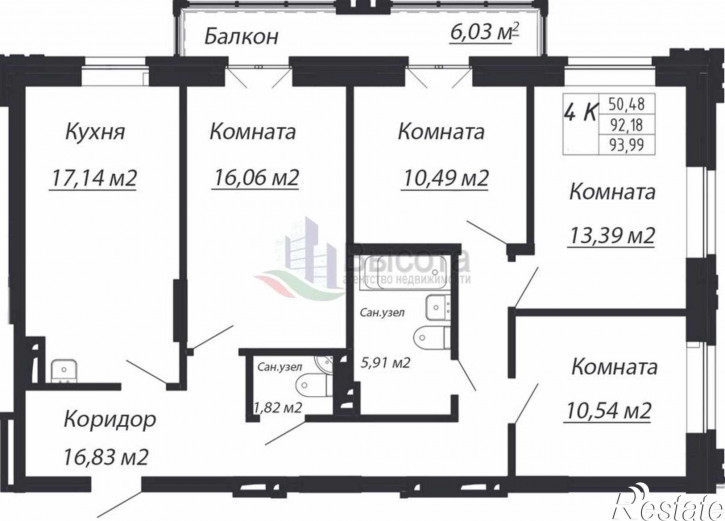 4-комн квартира в новом доме ул. Адриена Лежена,26/2 стр