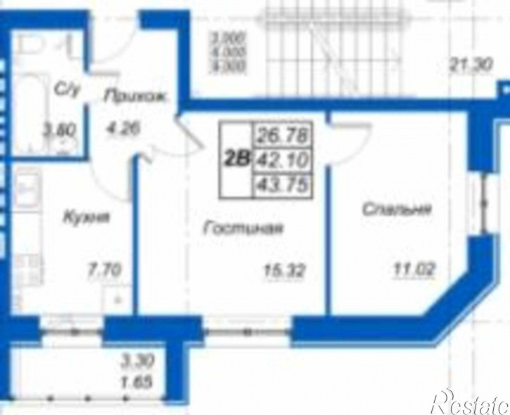 2-комн квартира в новом доме Куюки, Молодежная, д.25