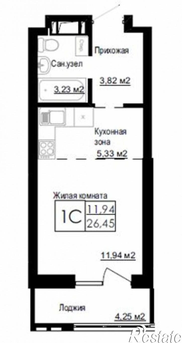 Студия ул. Кошурникова,20/2