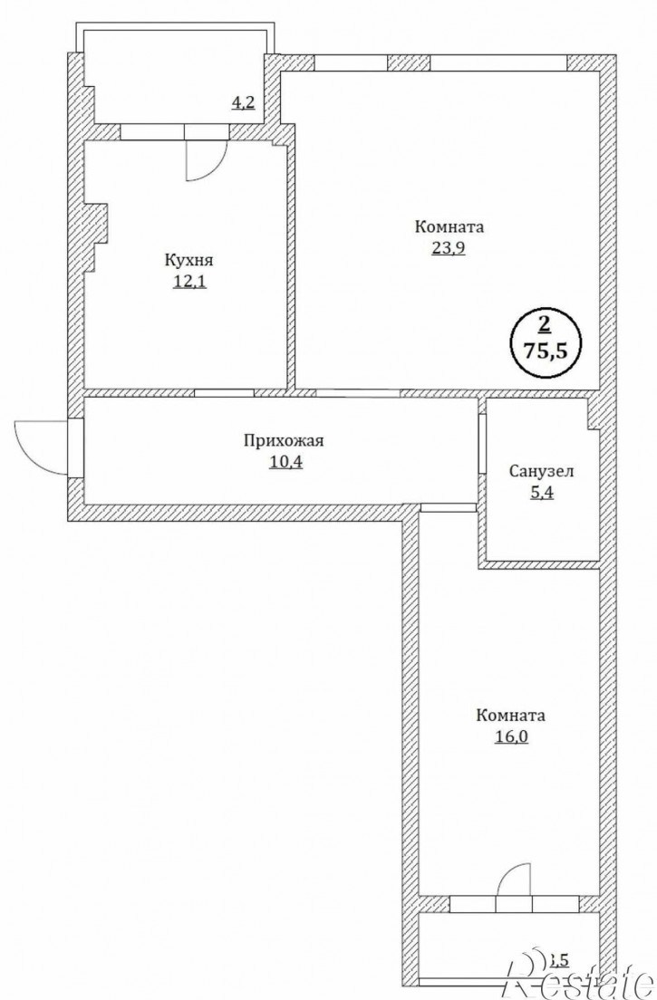 2-комн квартира Космонавта Пацаева ул, 6а