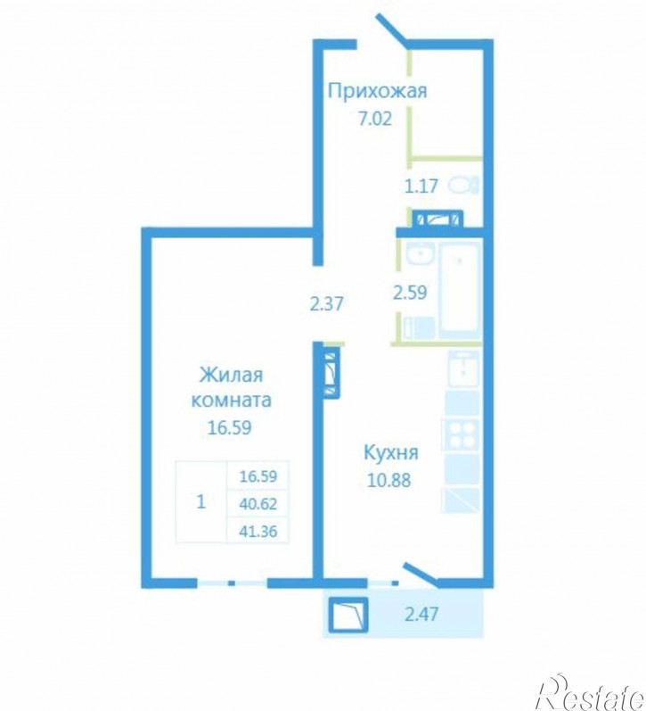 1-комн квартира ул. Бронная,43/4