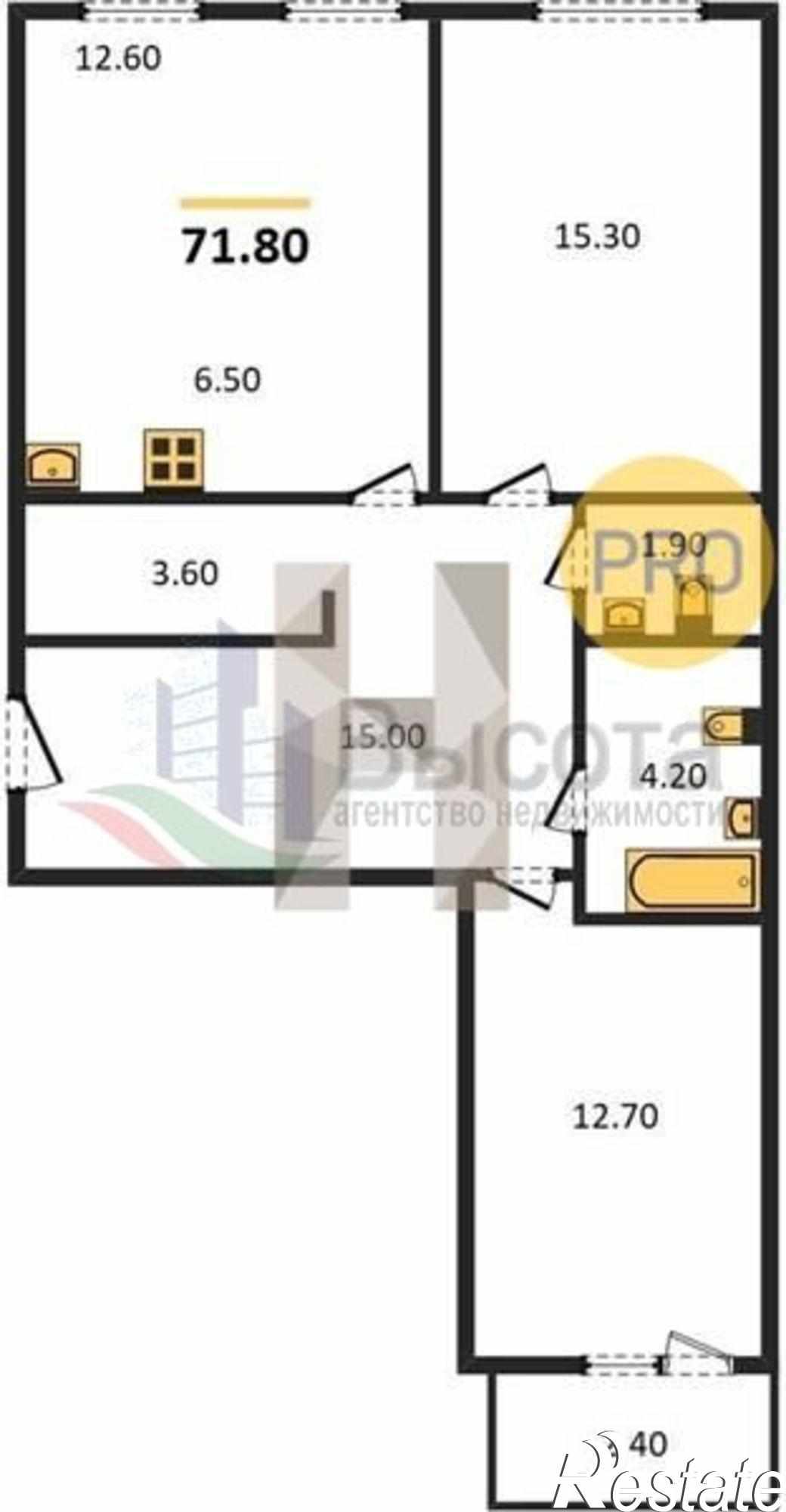 Купить квартиру за 4 370 000 рублей на ул. Кубовая,2 Купить квартиру за 4 370 000 рублей на ул. Кубовая,2