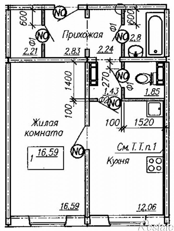 1-комн квартира ул. Татьяны Снежиной,39/1