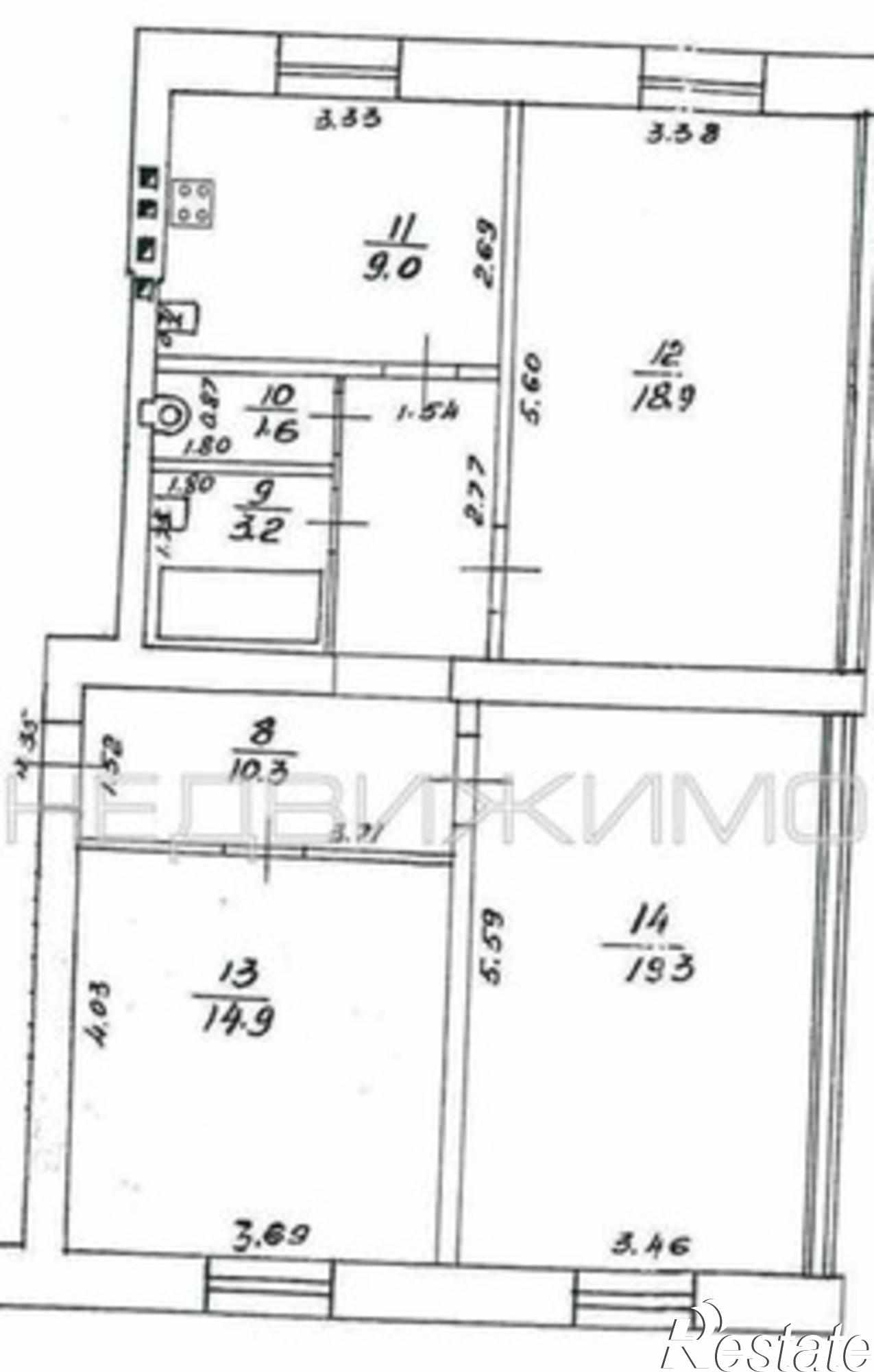 Купить квартиру за 2 350 000 рублей на Киров г, Маклина ул, 60