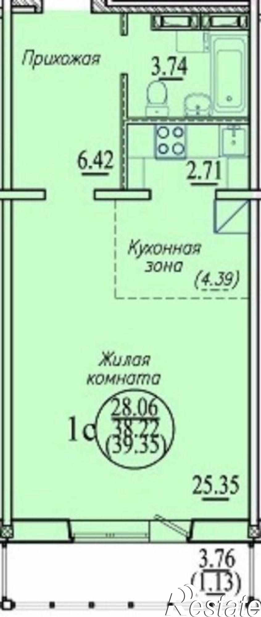 Купить студию за 1 455 000 рублей на ул. Высоцкого,139/12