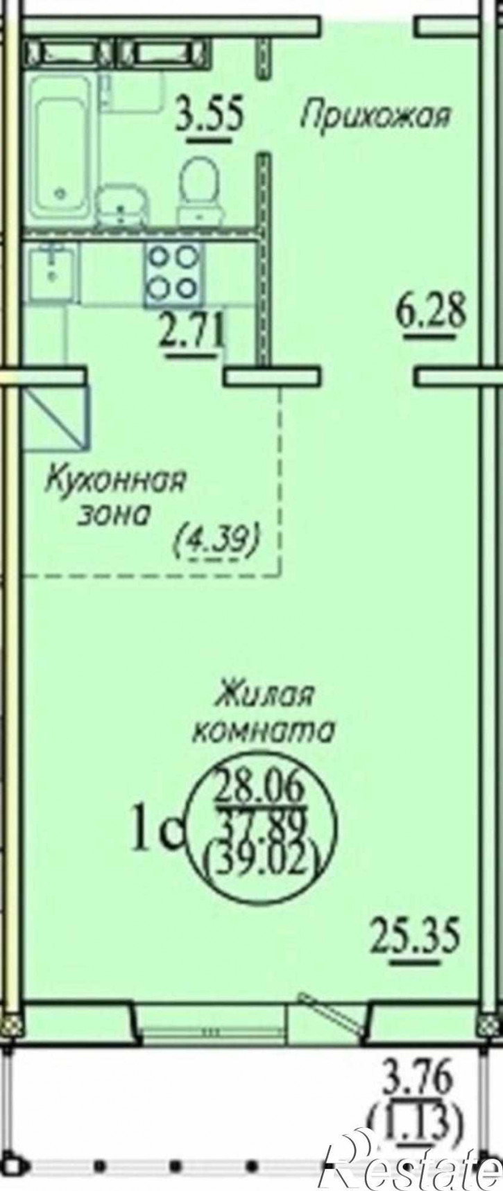 1-комн квартира ул. Татьяны Снежиной,21