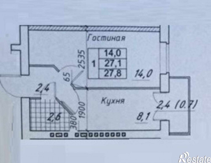 1-комн квартира в новом доме энгельса улица, 1005