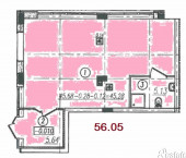 торговое помещение 56.05 кв м ул. Осканова, д. 7