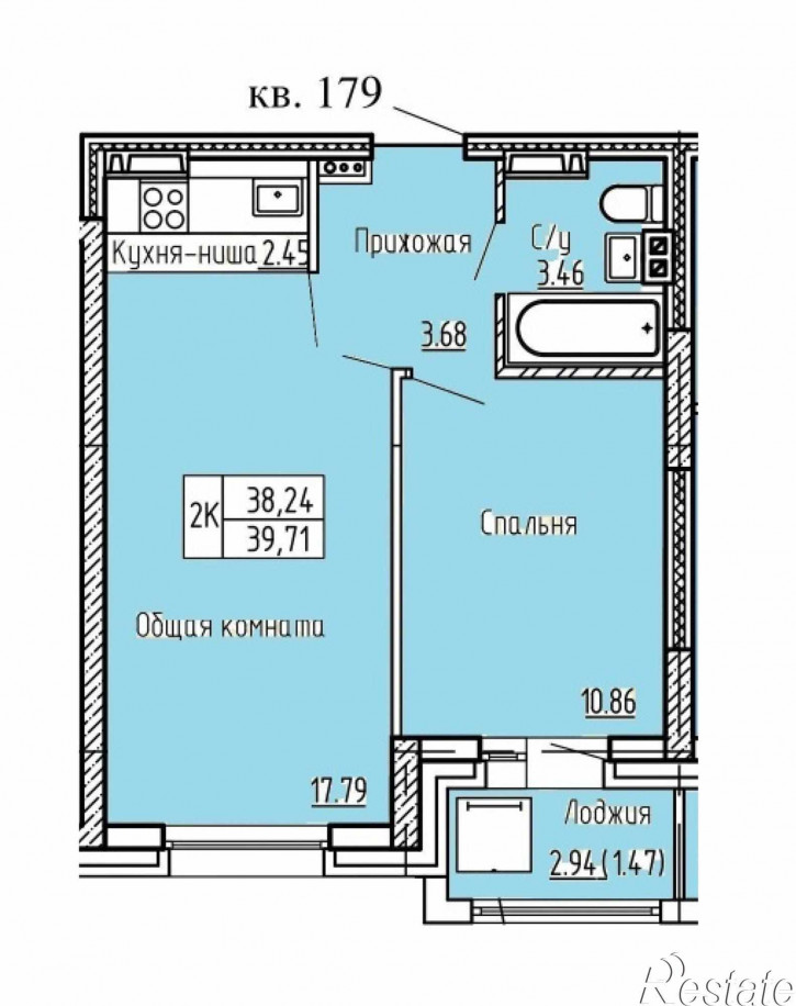 2-комн квартира в новом доме ул. Партизанская, 203