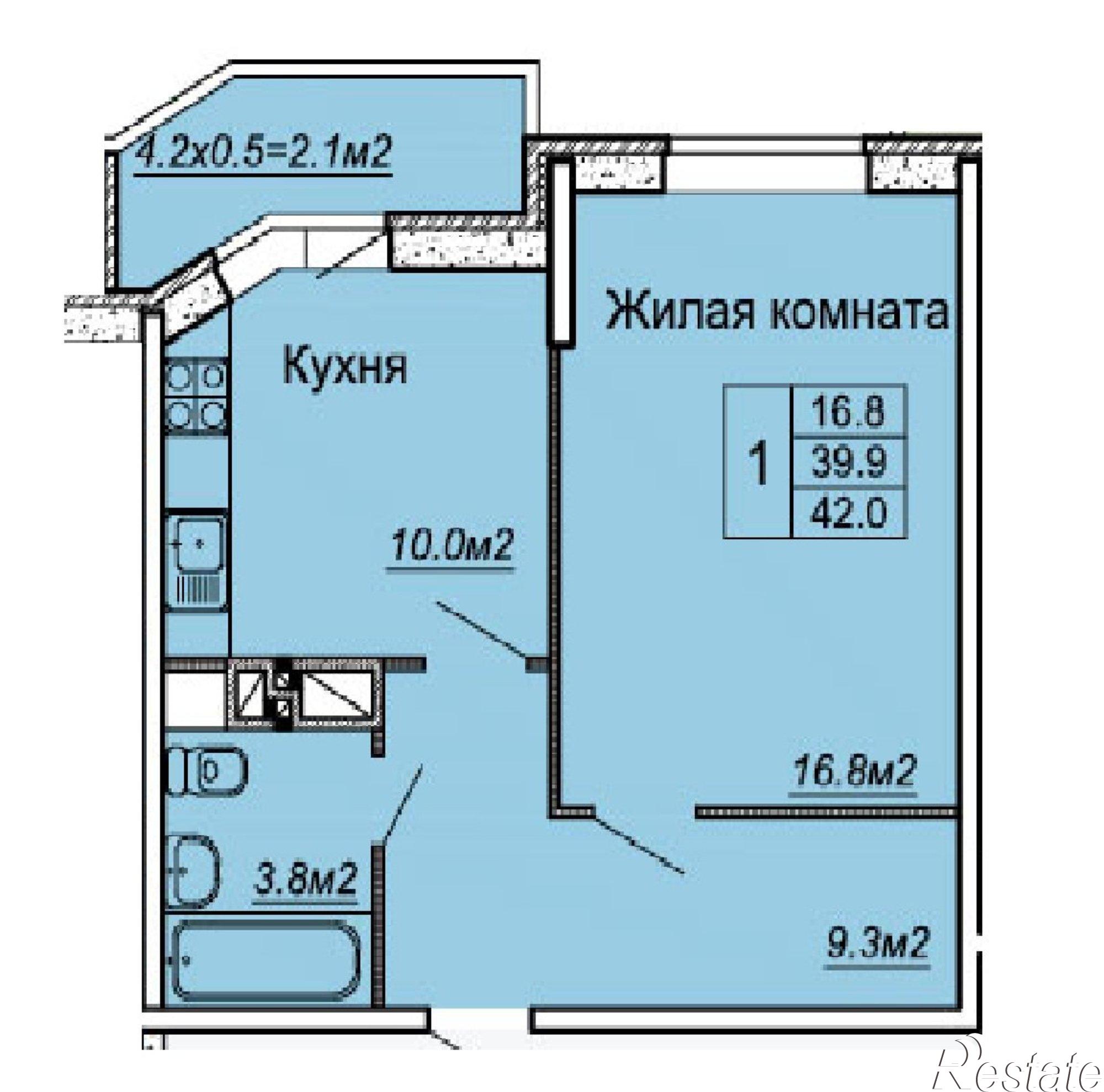 Купить квартиру за 4 595 000 рублей на Московская 125/1