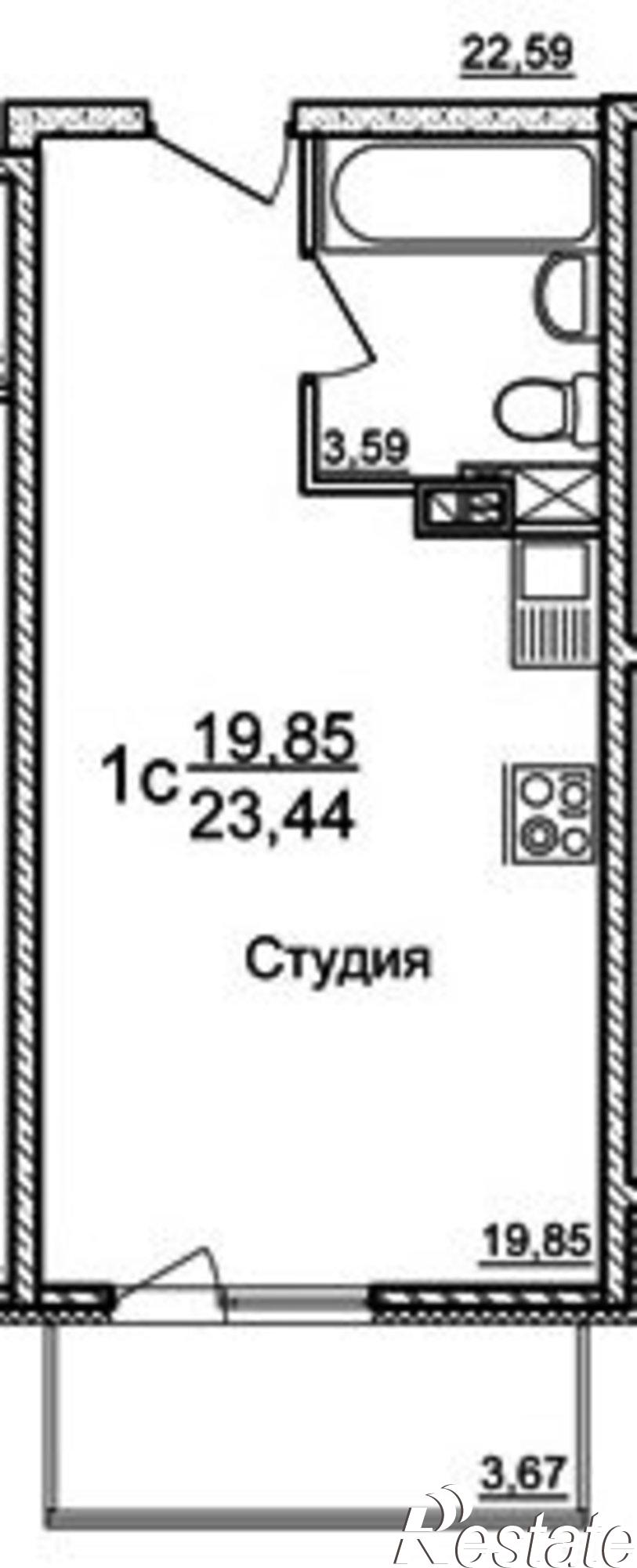 Купить квартиру за 3 500 000 рублей на им Лавочкина 23