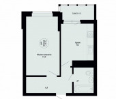 1-комн, 35кв м, этаж 14/25 Героя Яцкова 1