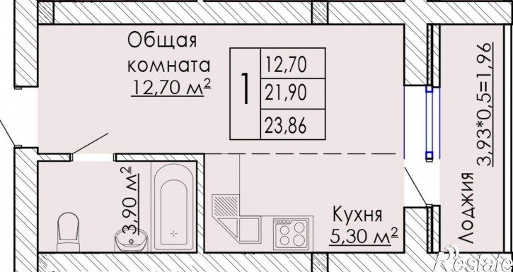 1-комн квартира Войсковая 10а