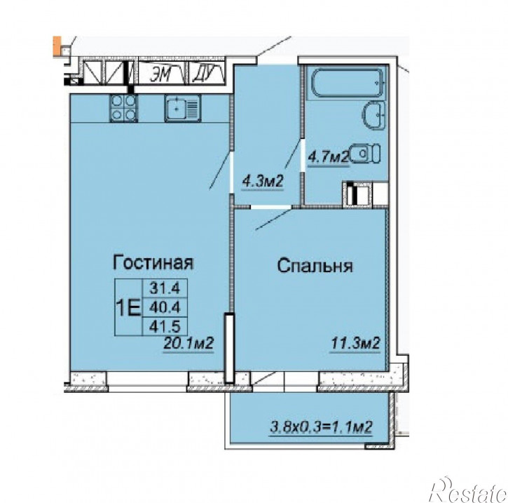 2-комн квартира Московская 125/1