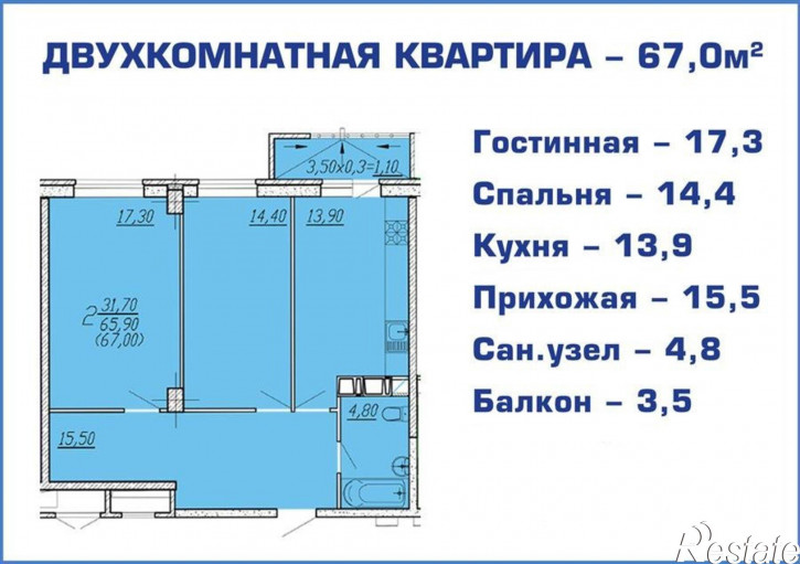 2-комн квартира им Дмитрия Благоева 62/1