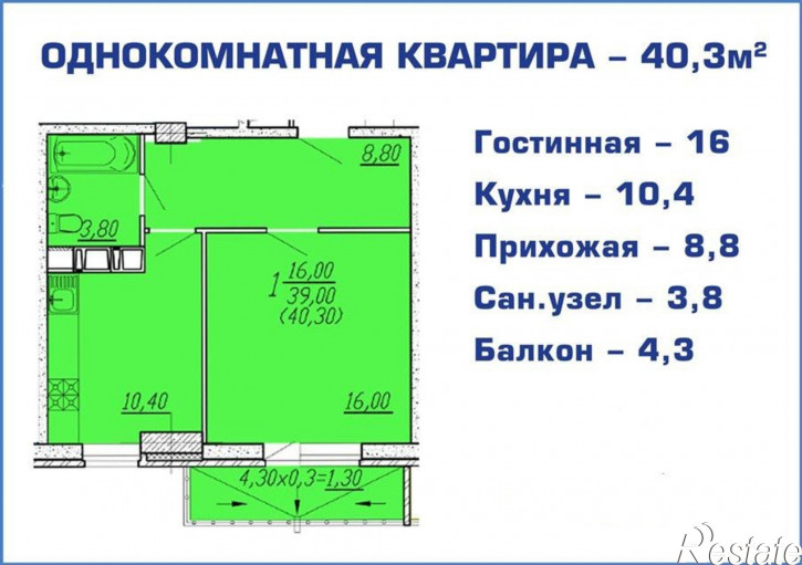 1-комн квартира им Дмитрия Благоева 62/1