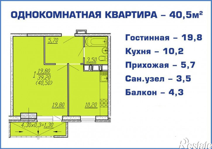 1-комн квартира им Дмитрия Благоева 62/1