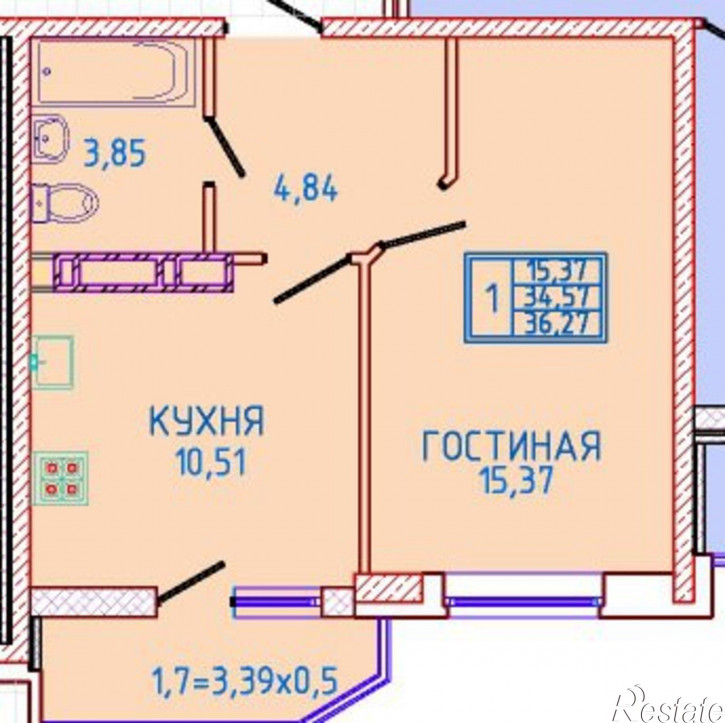 1-комн квартира им Героя Яцкова И.В. 1