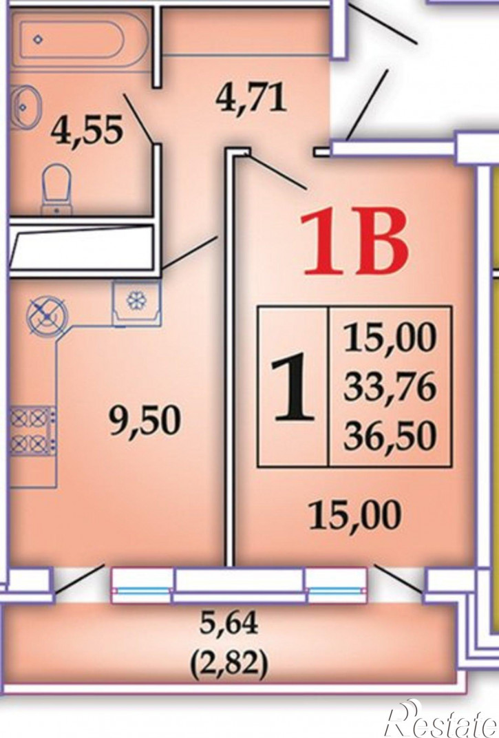 1-комн квартира Есаульская 57