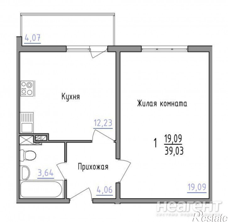 1-комн квартира им Лавочкина 17