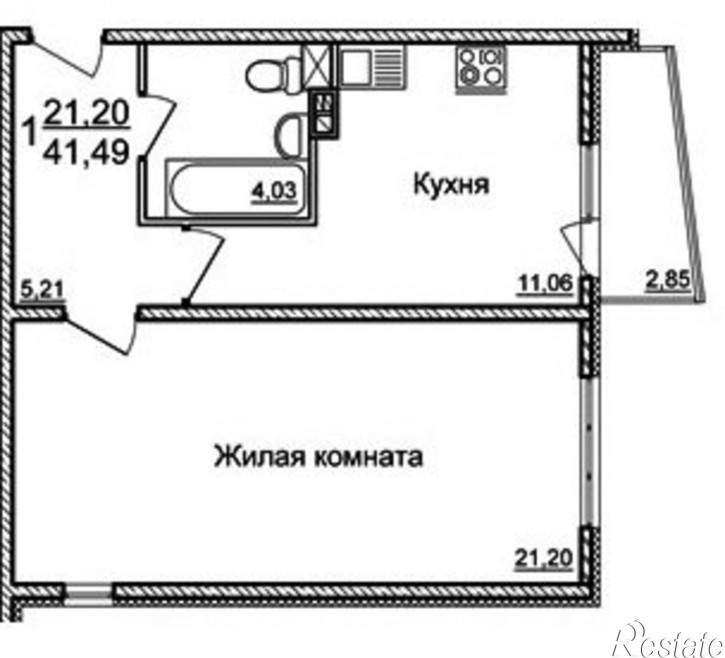 1-комн квартира им Лавочкина 23