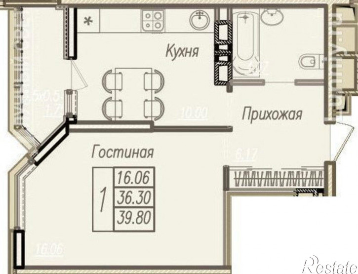 1-комн квартира им Мачуги В.Н. 166