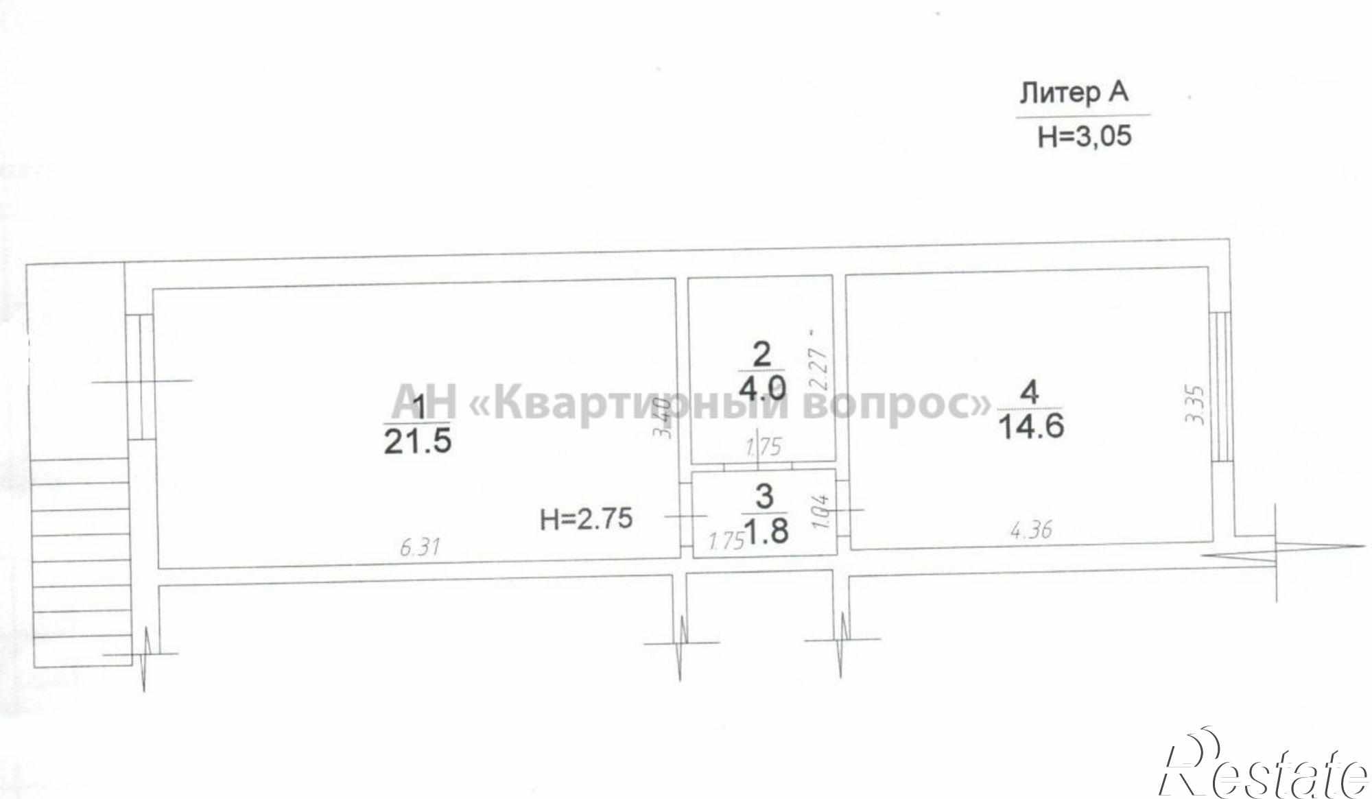 Купить офис, помещение под офис за 5 500 000 рублей на Строительный пер, 28/78
