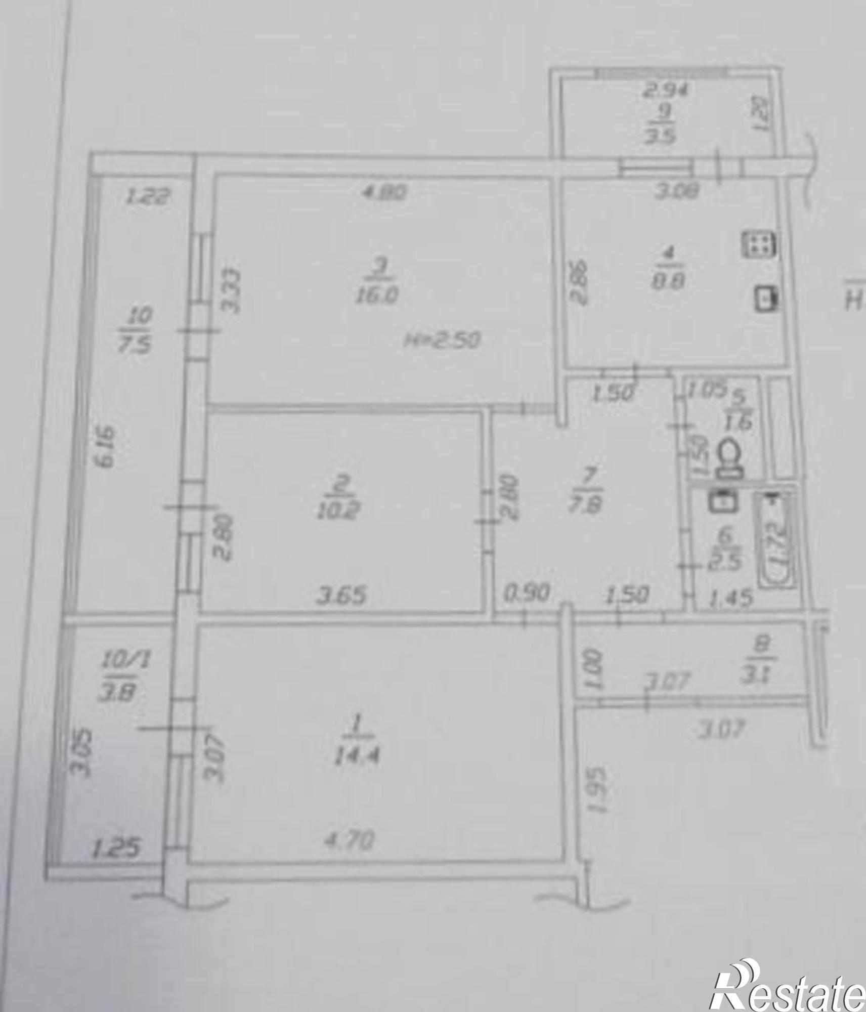 Купить квартиру за 10 200 000 рублей на 3-Б мкрн, 40