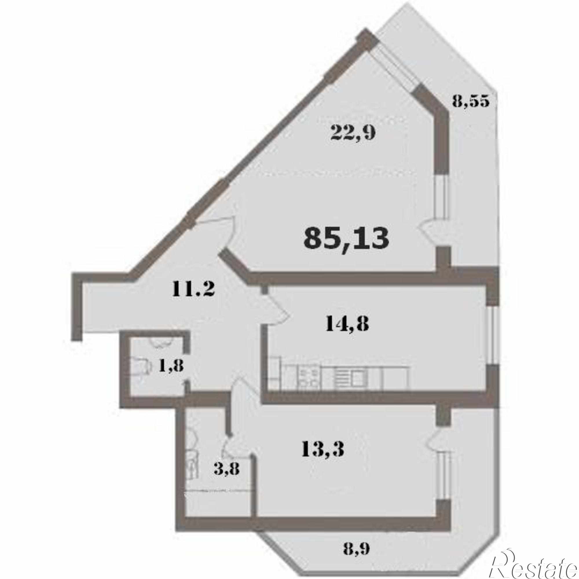 Купить квартиру за 15 300 000 рублей на Центральный район, 8