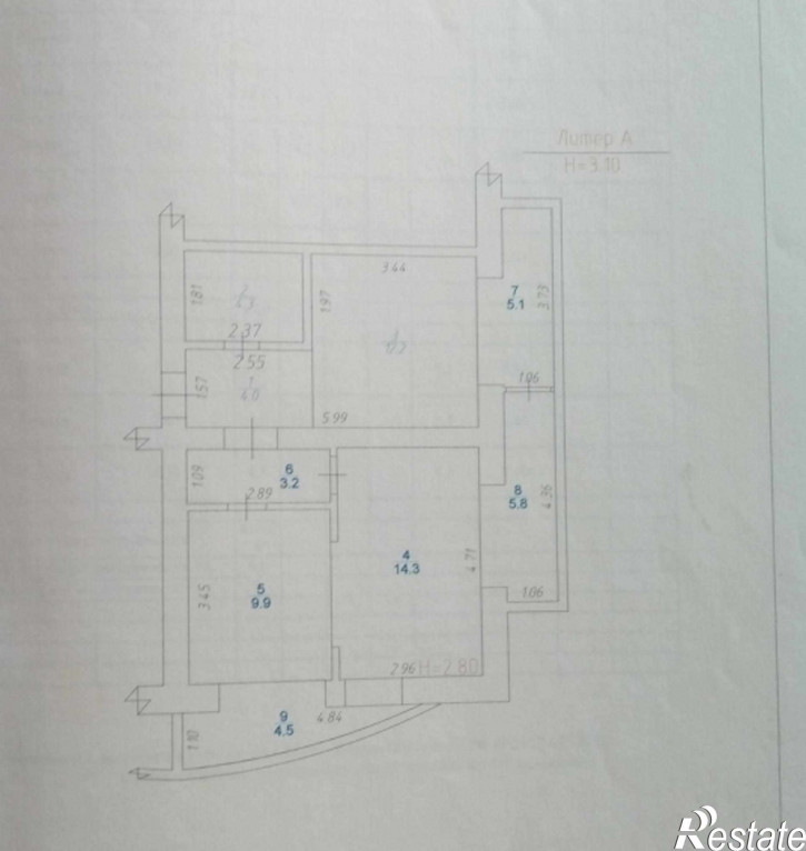 2-комн квартира Центральный район, 21