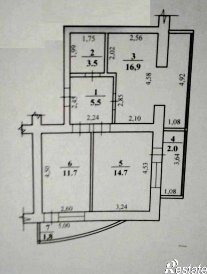 2-комн квартира Центральный район, 44